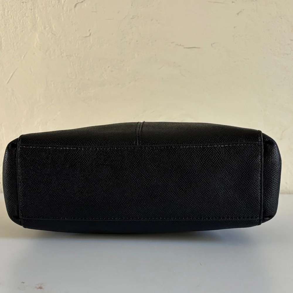 Coach Black Leather Mini Christie Carry‎ All Satchel / Crossbody